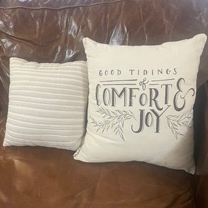 Magnolia canvas Christmas pillow cover